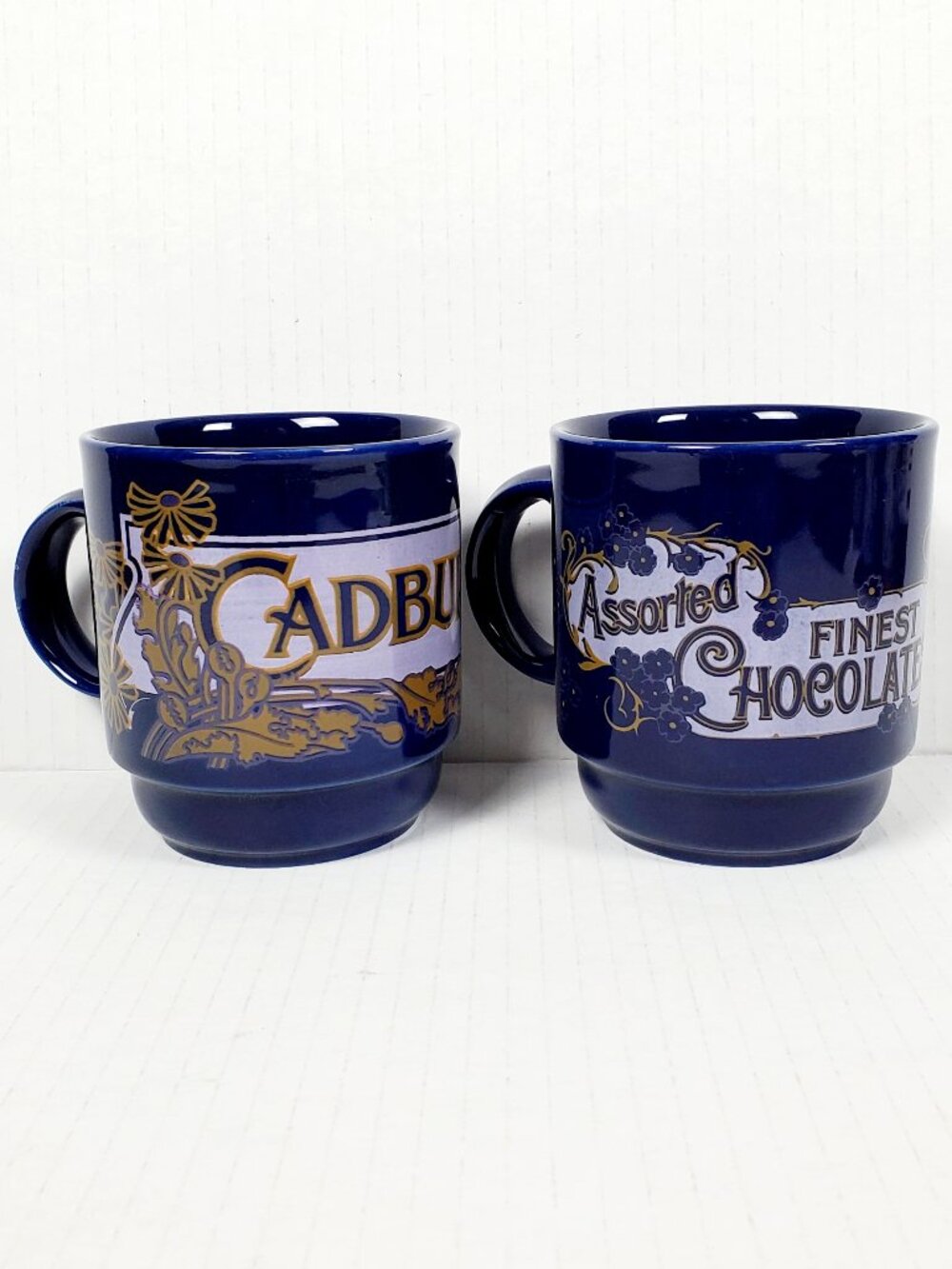 CADBURYS Chocolate Vintage Advertising Ceramic Coffee Tea Mug Cup Set Klin Craft